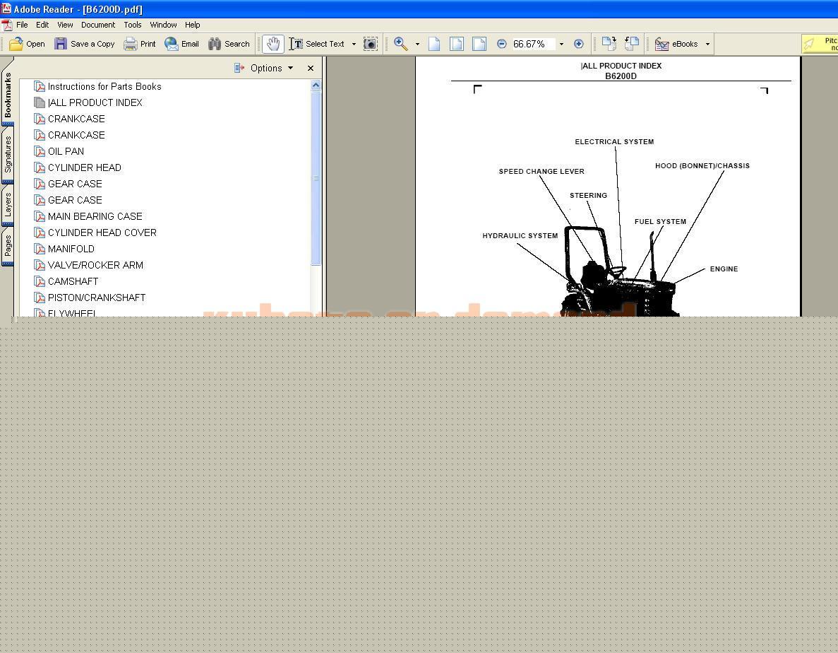 Kubota B6200 parts manual - we have other manuals
