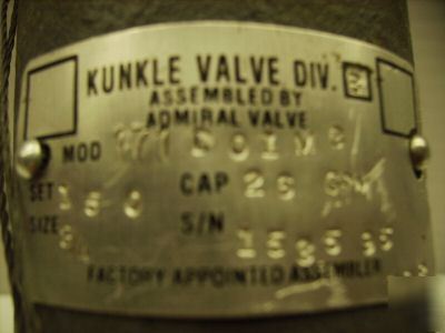 Kunkle valve model 171 safety relief admiral 150 psi