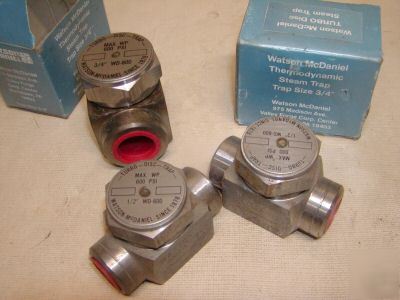 New steam traps watson 2 @ 3/4 & 2 @ 1/2