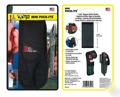 Nite ize pim-03 mini pock-its utility holster green 