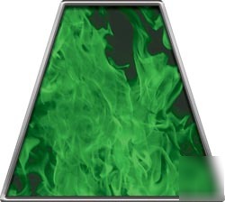 Firefighter helmet reflective tetrahedrons FF65 green