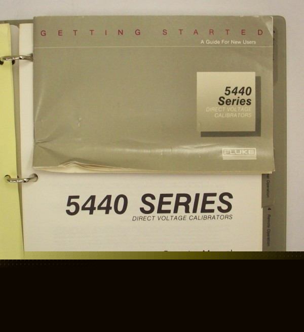 Fluke 5440 series op manual with getting started guide