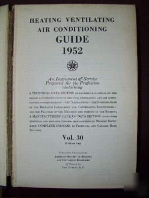 Heating ventilating air conditioning guide from 1952