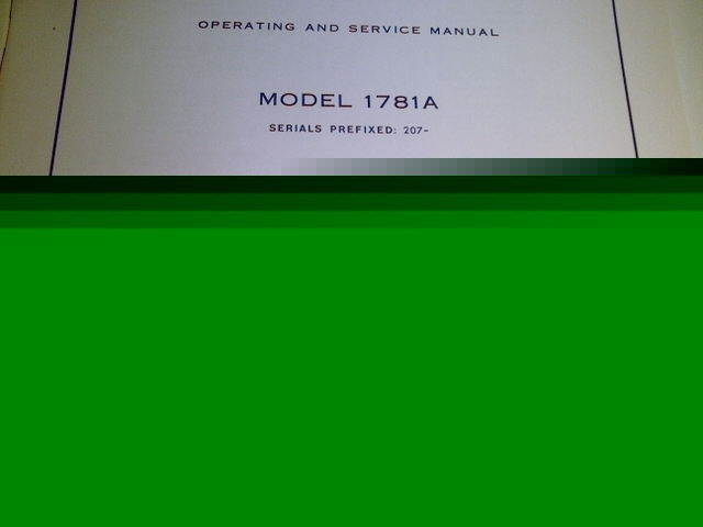 Hp 1781A delay generator original op. & service manual