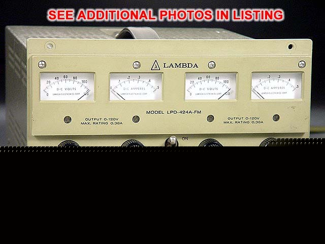 Lambda 0-120/240V dual output variable dc power supply