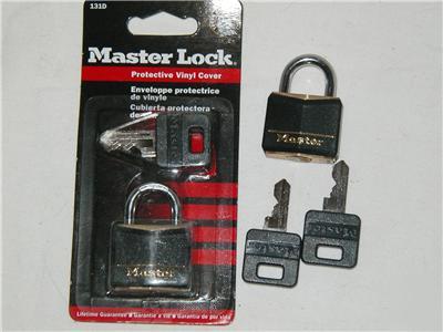 Master lock padlock solid brass--4 locks
