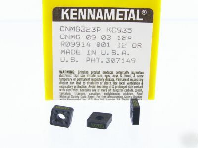 New 100 kennametal cnmg 323P KC935 carbide inserts P003