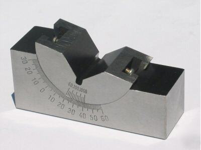 Precision adjustable 0- 60Â° angle block ground .0002