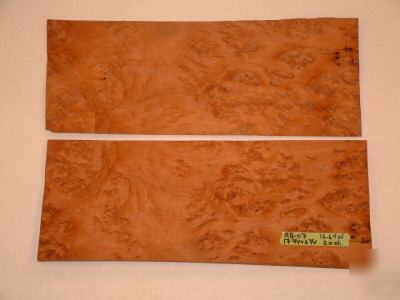 Redwood burl veneer 20 sheets 16SF rb-07