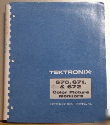 Tek tektronix 670 671 672 original service/op manual