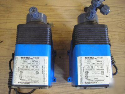 Two idex pulsatron LPB4SA metering pumps 24 gpd 100 psi