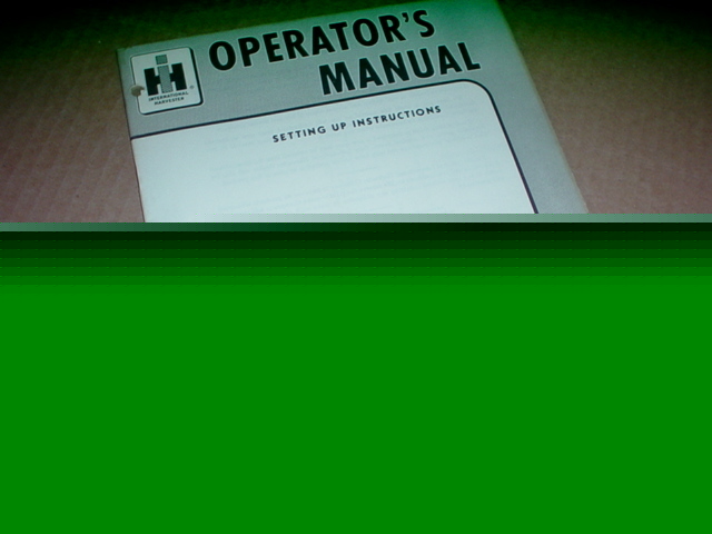 Ih 3410 balanced mower operator manual