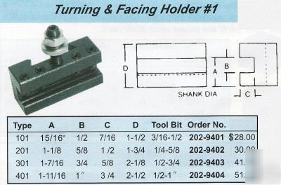 #1 turning & facing tool holder up to 12