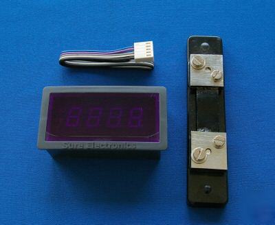 3½digital red led dc 0~50A amp panel meter + shunt