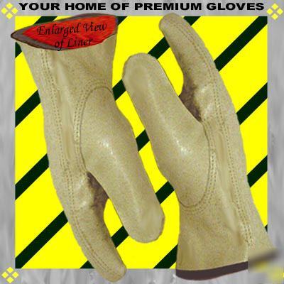 3PR md insulated leather yard work gloves pigskin ranch