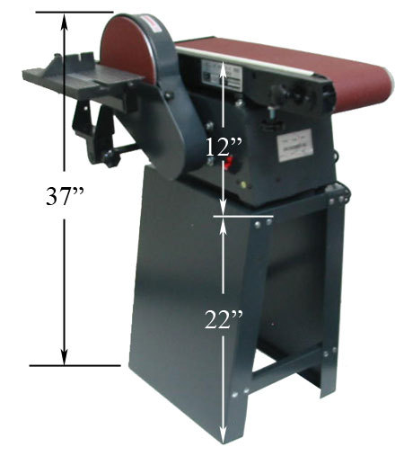 6 x 9 disc belt vertical horizontal sander w/stand