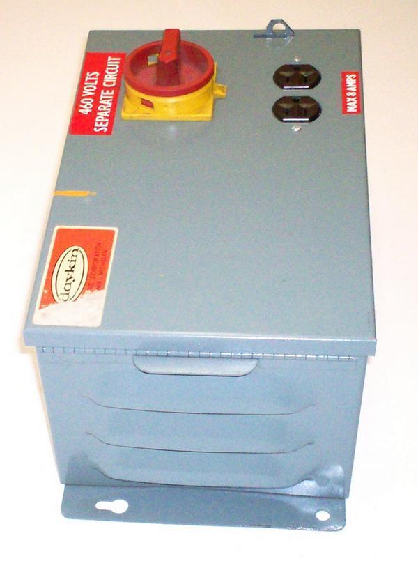 Daykin safety transformer disconnect electrical assemb 