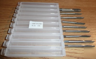 10PC quality import hs taper tap 8-32