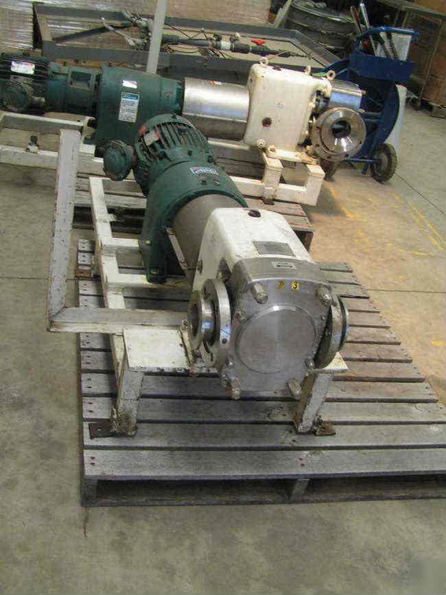 Apv mdl M3 /078/20 rotary lobe pump 7.5HP motor