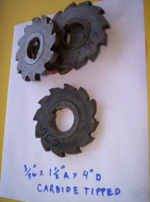 Carbide tipped milling cutters 3/8