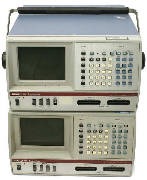 Lot of 2 gould biomation K100-d digital logic analyzer