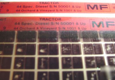 Massey ferguson 44 tractor parts book microfiche mf