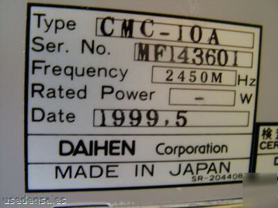 Daihen atm-15C microwave generator 1500W power