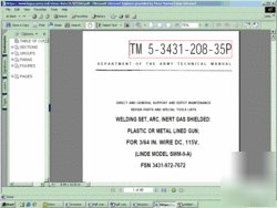 Linde swm-9-a arc welding welder set parts manual cd