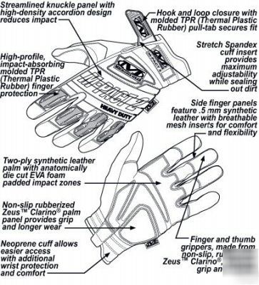 Mechanix m-pact 2 gloves red medium