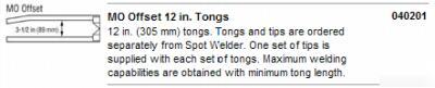 Miller 040201 mo offset 12 in. tongs