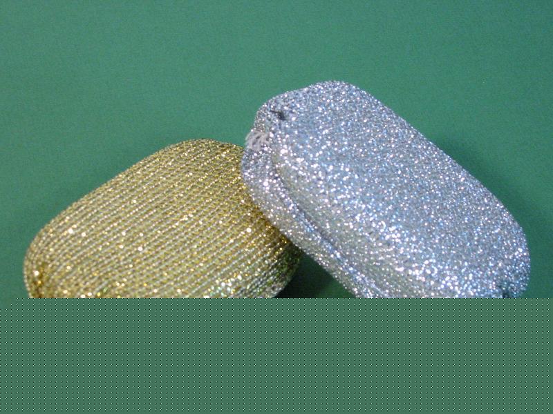 New 12-piece scrubber ball - gold / silver 