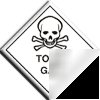 Toxic gas skull/cb sign-adh.vinyl-100X100MM(ha-017-ab)
