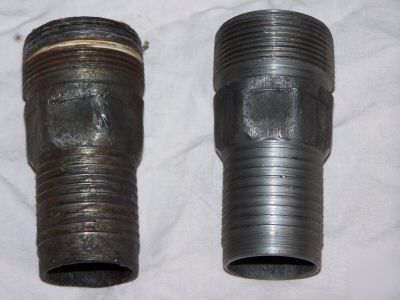 Two black iron pipe hose barb 1 1/2