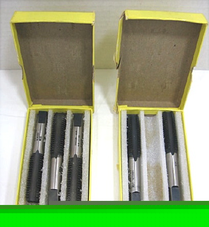 New hss hand taps (3) 5/8-11 nc, (2) 5/8-18 nf hanson