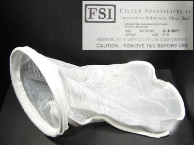 New lot of 10 fsi POLYESTER400 micron filter bag 400PEM