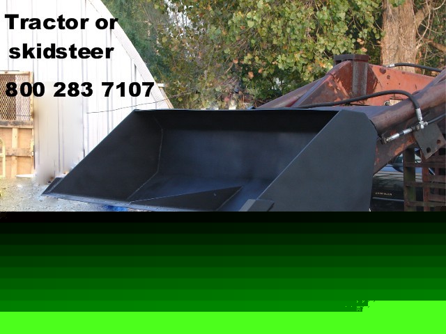 Tractor loader bucket with weld on brackets 4' width
