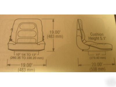 New S124 forklift seat suspension & weight adjustment