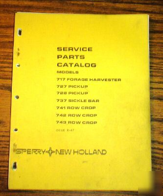 New holland 717 forage harvester parts catalog manual