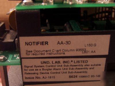 New notifier aa-30 audio amplifier * * 