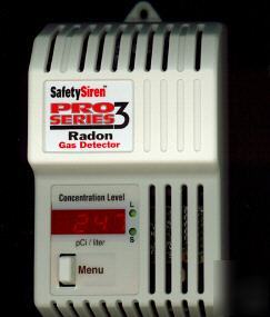 Radon gas detector and monitor - siren pro 3