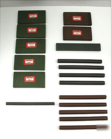 Rubberized abrasive sticks, blocks 18 assorted cratex