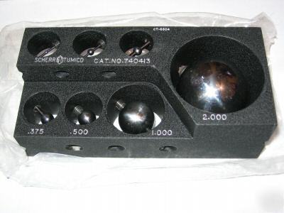 Scherr tumico steel ball magnification checker & scale