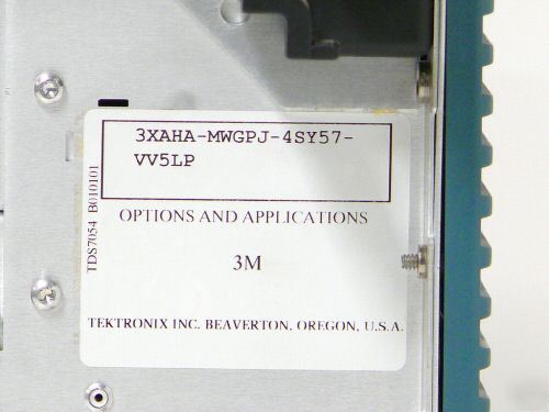 Tektronix TDS7054/3M o'scope, 4 ch. 500 mhz, color lcd