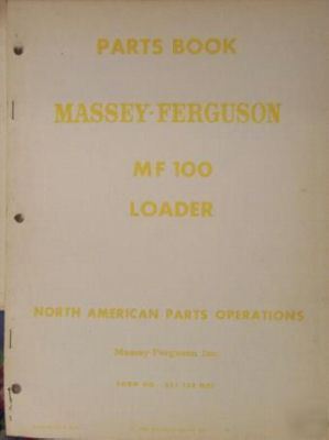 1962 massey ferguson 100 loader parts manual