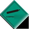 Compressed gas sign-adh.vinyl-100X100MM(ha-003-ab)