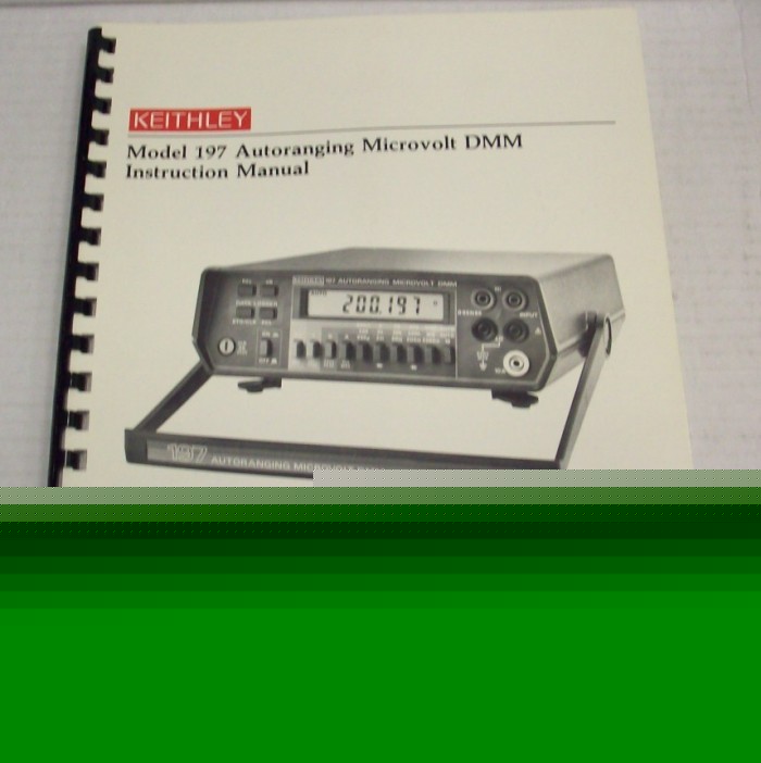 Keithley 197 autoranging microvolt dmm op serv manual