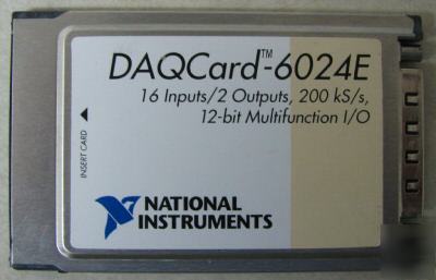 National instruments daq card 6024E pcmcia 16INPUT/2OUT