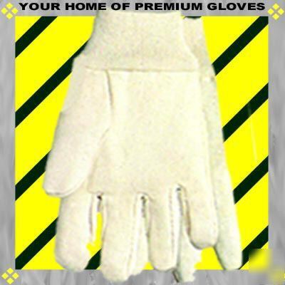 New 12PR 100% cotton canvas work gloves to go n get lot