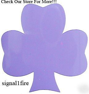 Sticker helmet vehicle shamrock purple 2