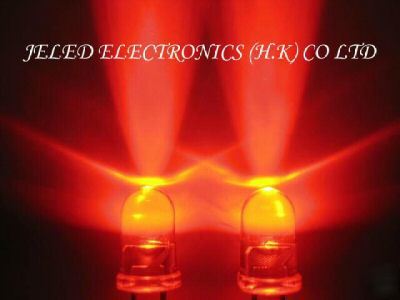 New 50X 5MM super bright red led lamp 25,000MCD f/ship